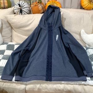No tag it is brand new Jordan slim fit full-zip hoodie navy blue size 3XL